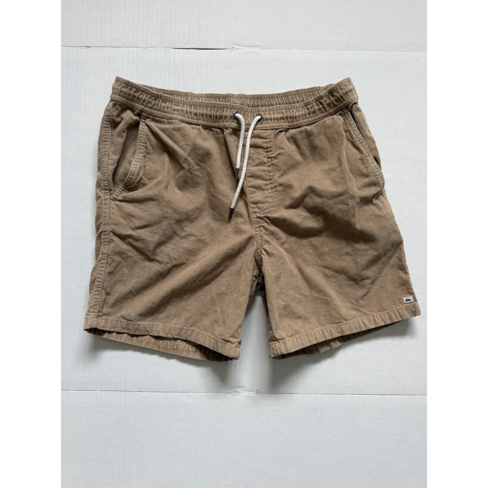 Quicksilver Men's Corduroy Shorts Beige Khaki Medium